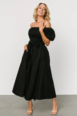 Bardot Midi Dress | Black