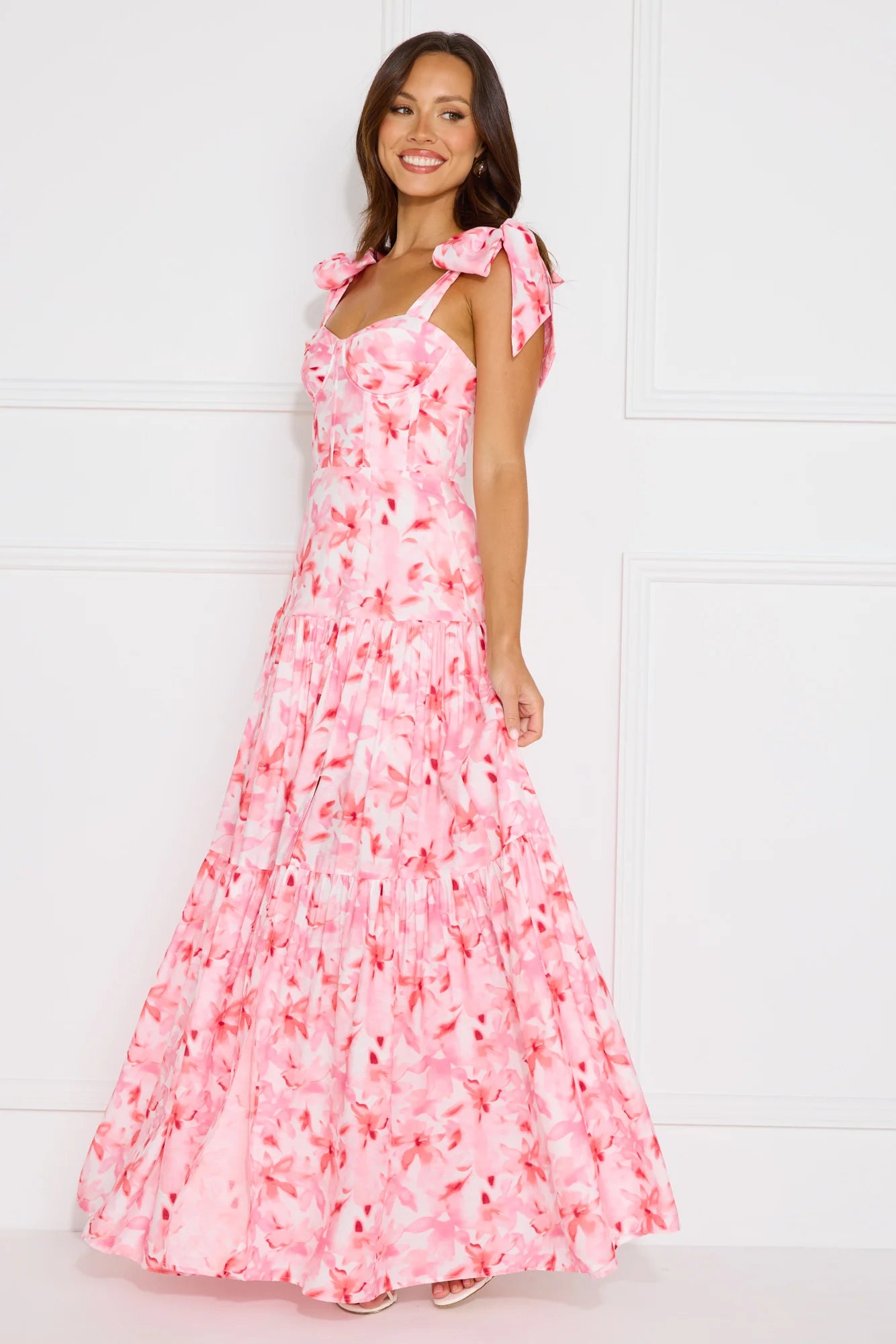 Flirty Dreams Maxi Dress Pink