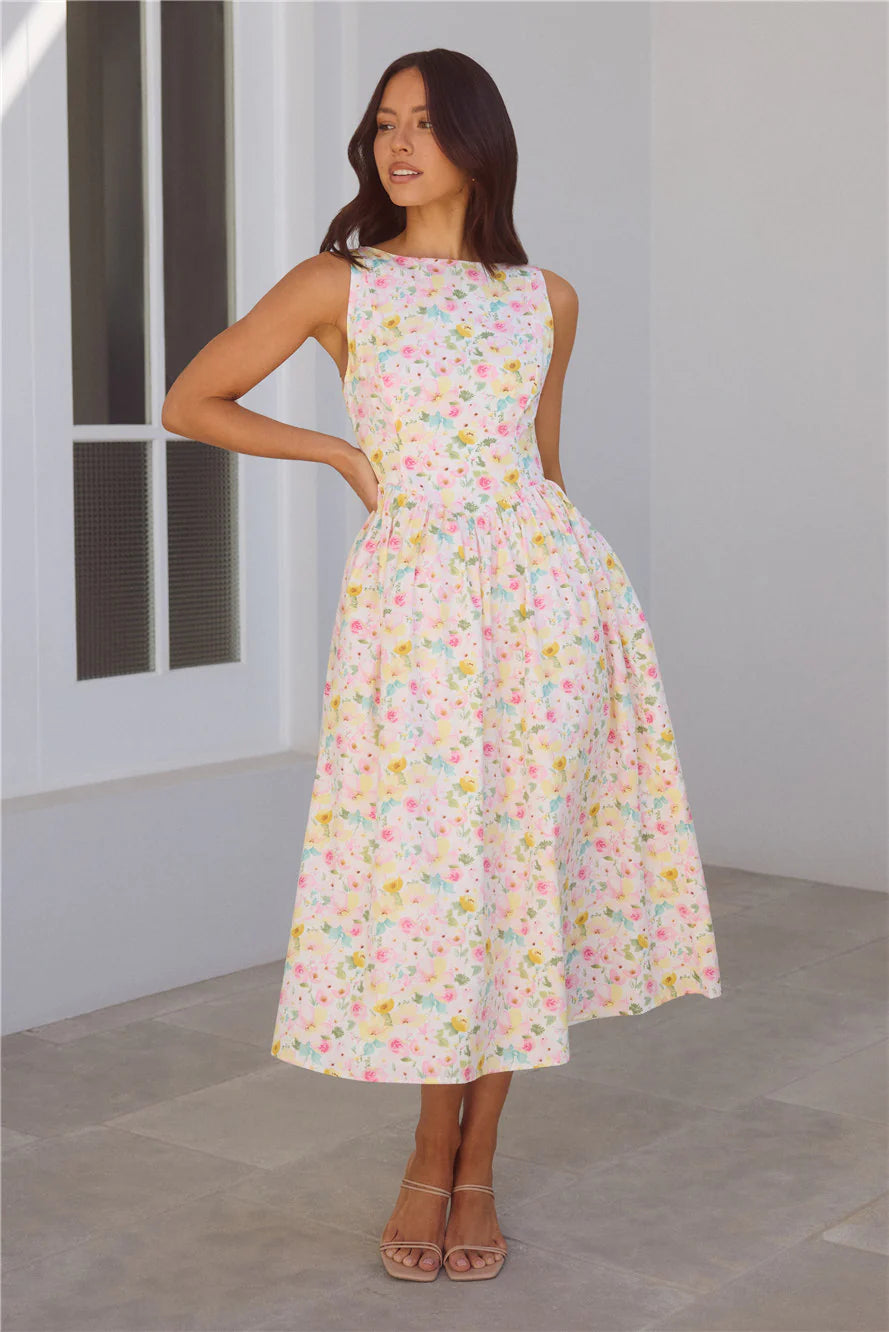 Confetti Crush Midi Dress Print