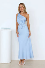 Violet Oasis One Shoulder Maxi Dress Blue