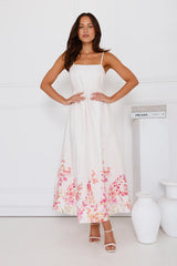 Feminine Maxi Dress White