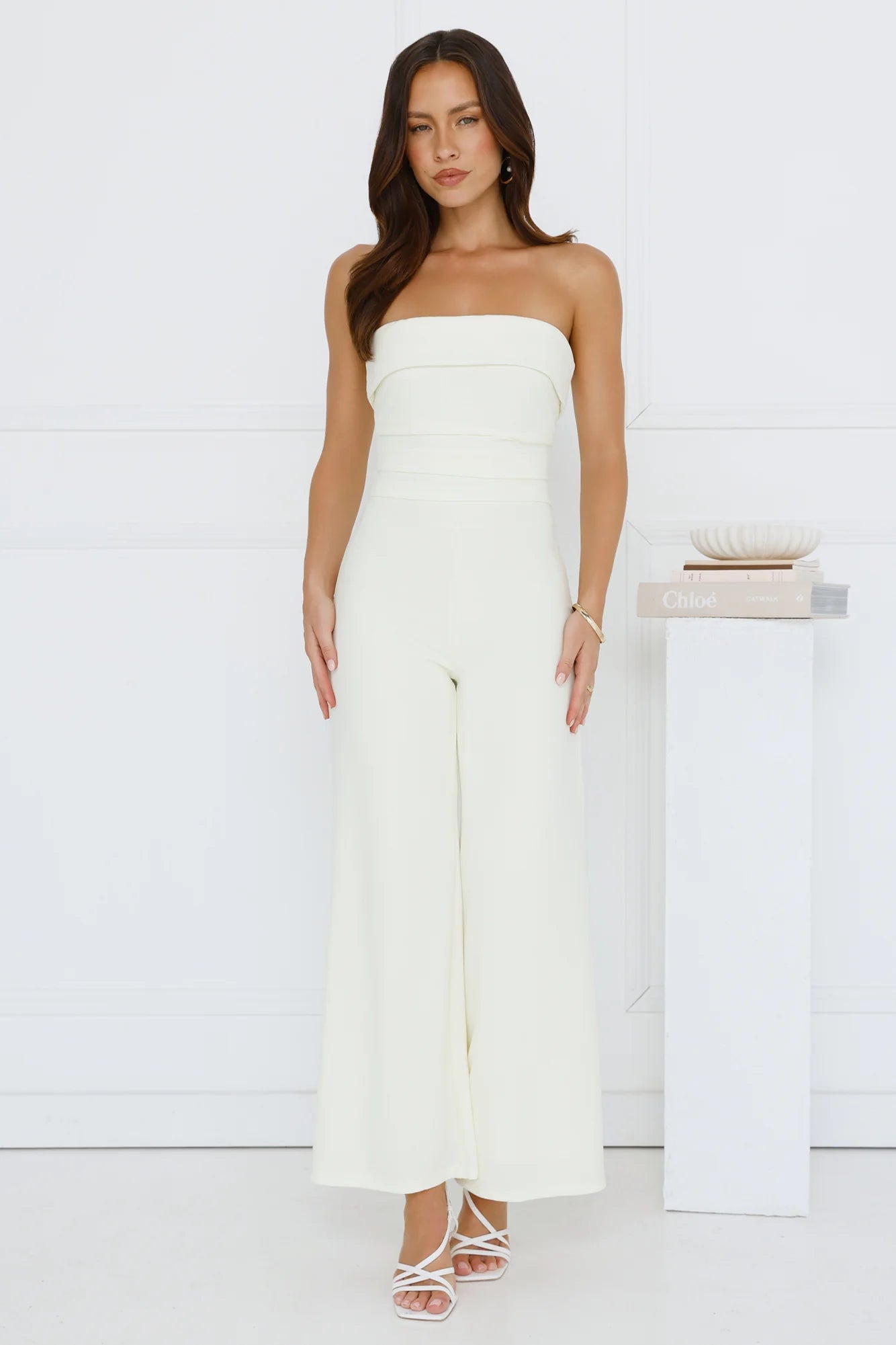After Hours Elixir Strapless Jumpsuit Yellow