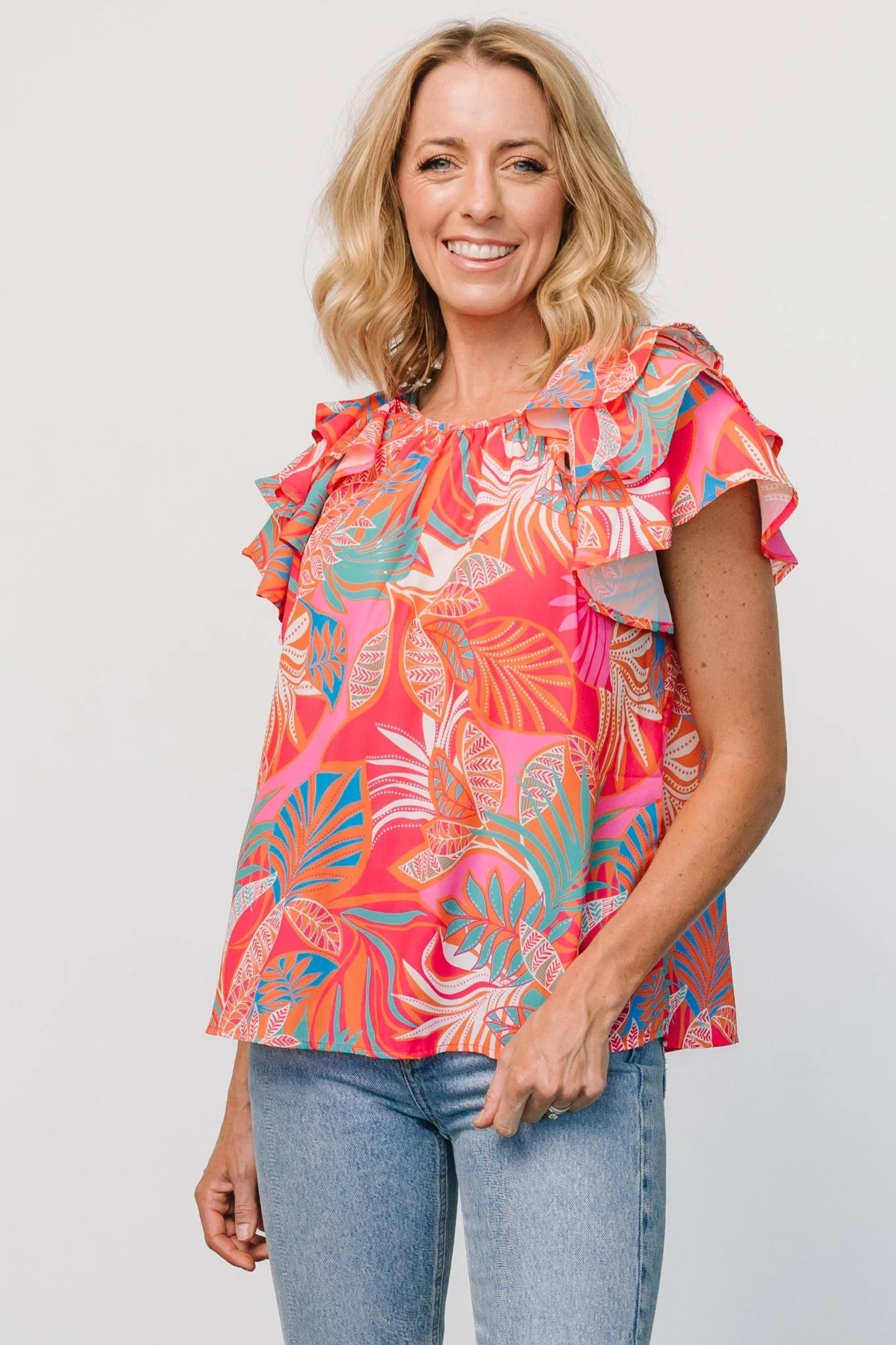 Cancun Top | Red Multi