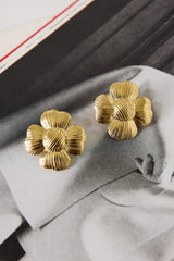 18k Gold Plated Lush Floral Earrings Gold