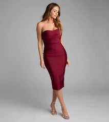 Sweetheart Energy Strapless Midi Dress