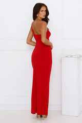Beachside Fiesta One Shoulder Maxi Dress Red