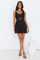 Details To Love Satin Mini Dress Black