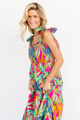 Cabana Maxi Dress | Green + Fuchsia Multi