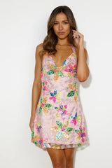 She's A Masterpiece Sequin Mini Dress Pink
