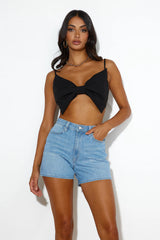 Details Crop Top Black