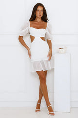 Ticket To Paradise Mini Dress White
