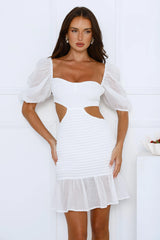 Ticket To Paradise Mini Dress White