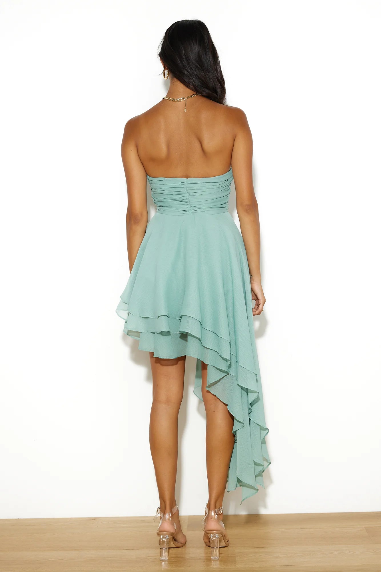 Walk The Runway Mini Dress Sage