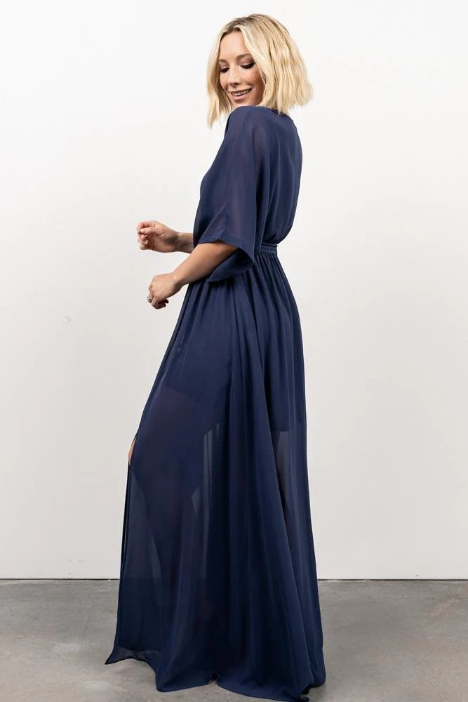 Kia Kimono Maxi Dress | Navy