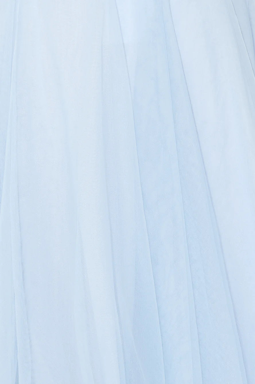 Bells Are Ringing Tulle Midi Dress Blue