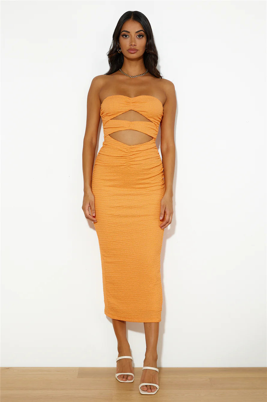 Cocktails Right Now Maxi Dress Orange