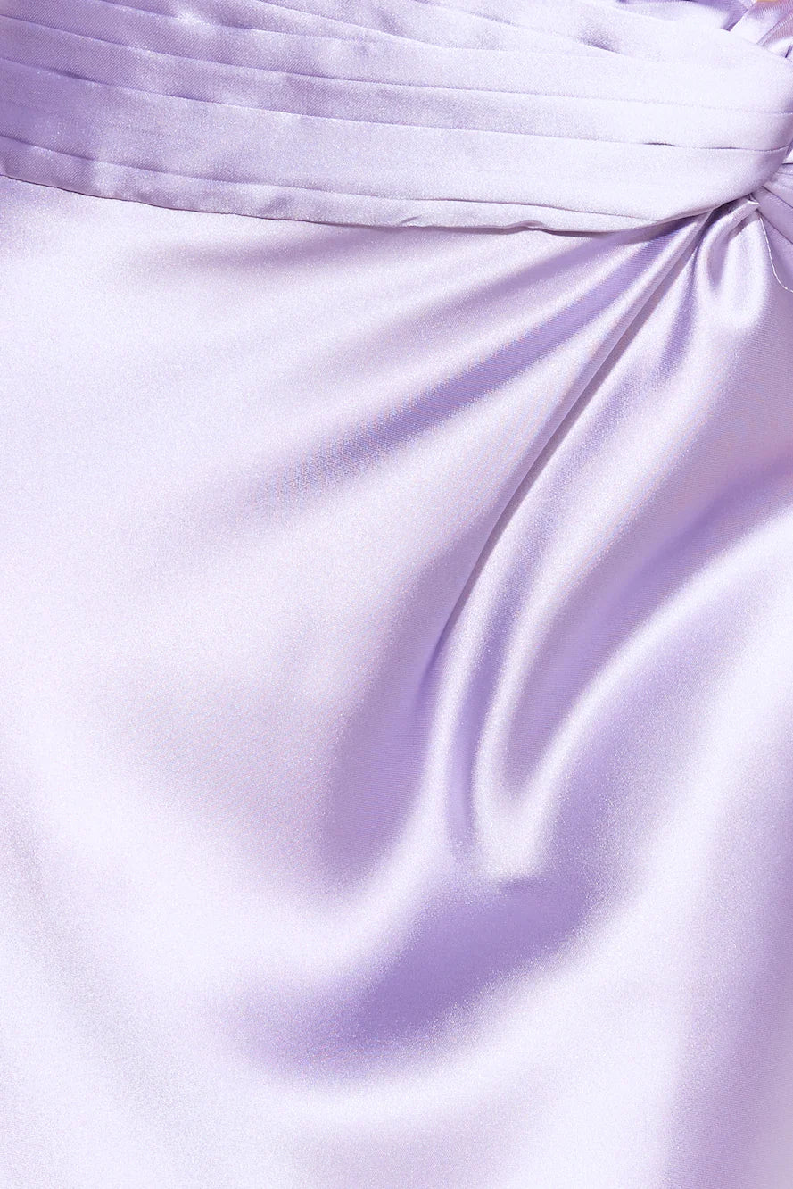 VIPs Accepted Satin Midi Skirt Lilac