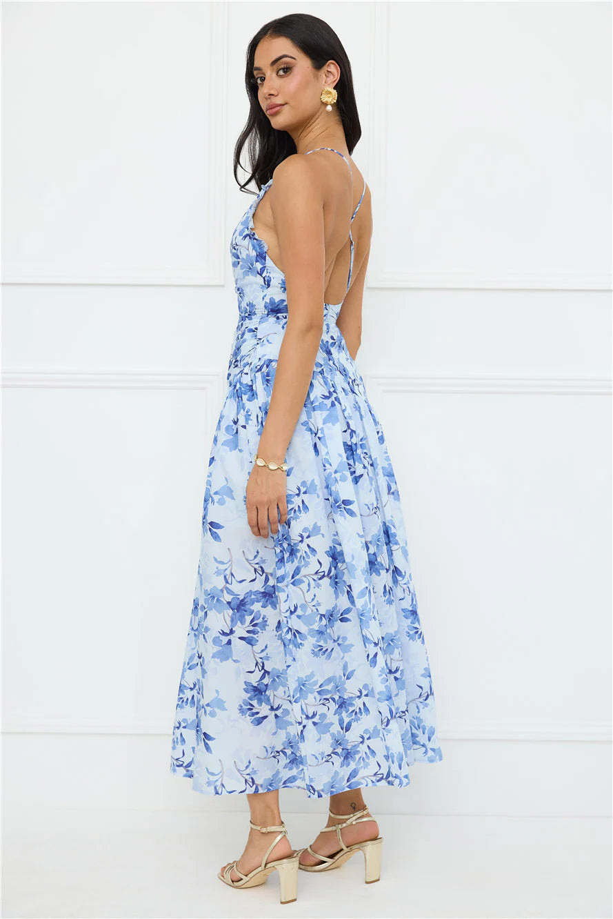 Deep Dive Maxi Dress Blue