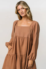 Selena Tiered Mini Dress | Dusty Mauve