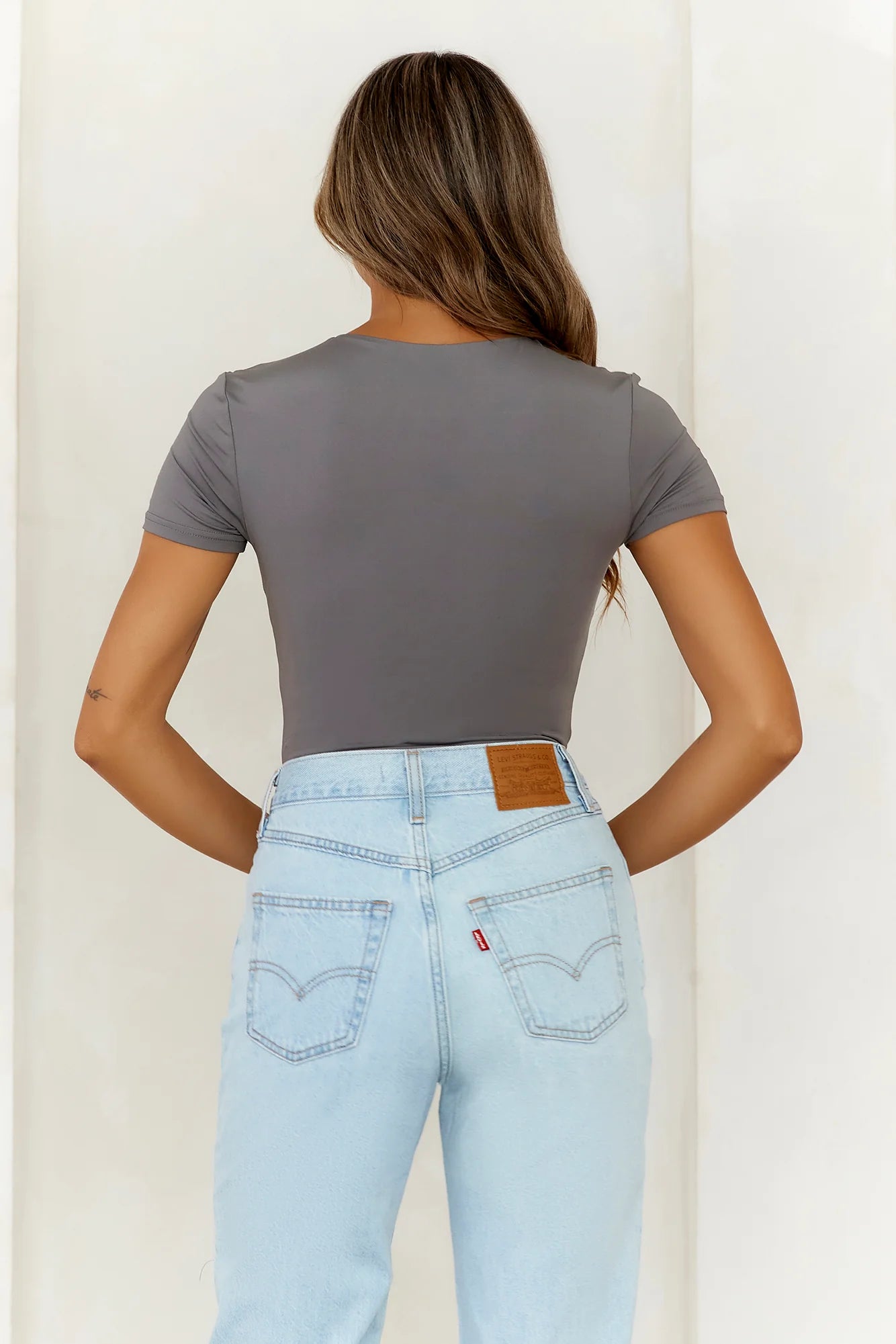 BASE  Core Contour Bodysuit Charcoal