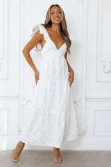 Beachy Charms Maxi Dress White