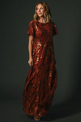 Muse Sequin Maxi Dress | Cinnamon