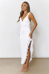 Enchanted By You Lace Midi Dress White