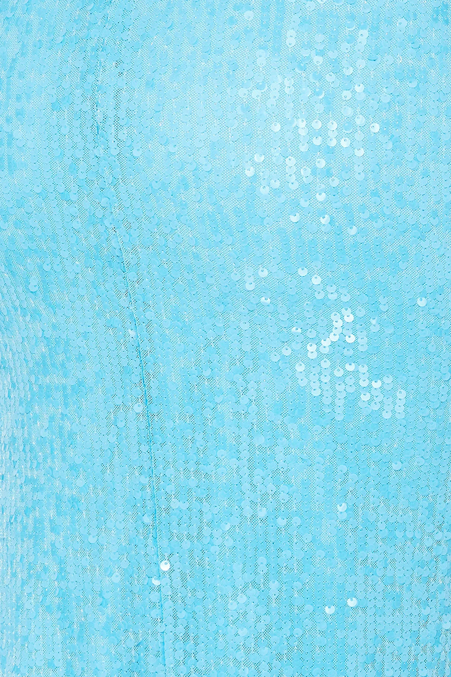 Fanciest Of All Sequin Maxi Dress Blue