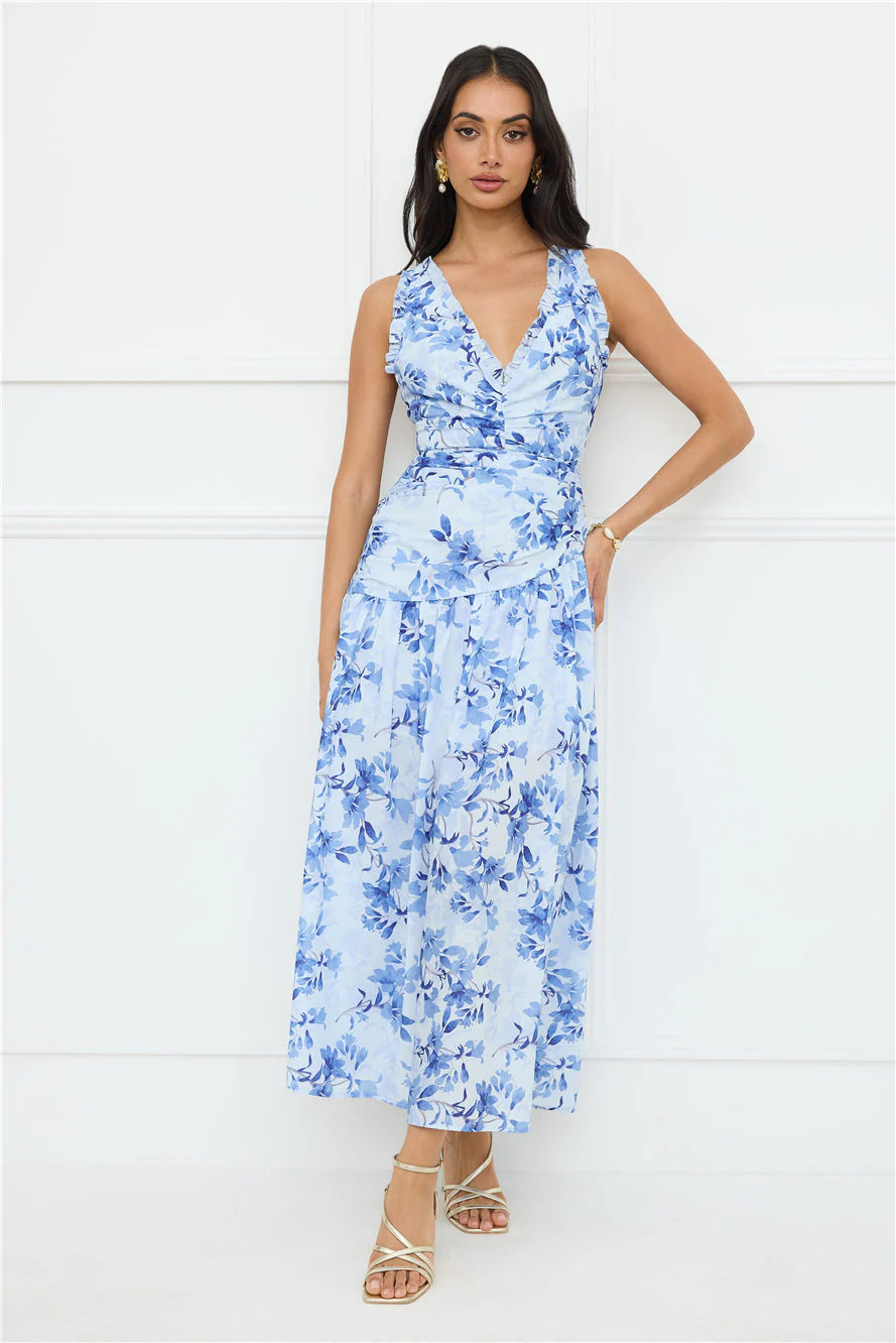 Deep Dive Maxi Dress Blue