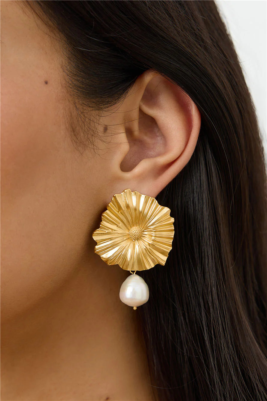 18k Gold Plated Solina Earrings Gold
