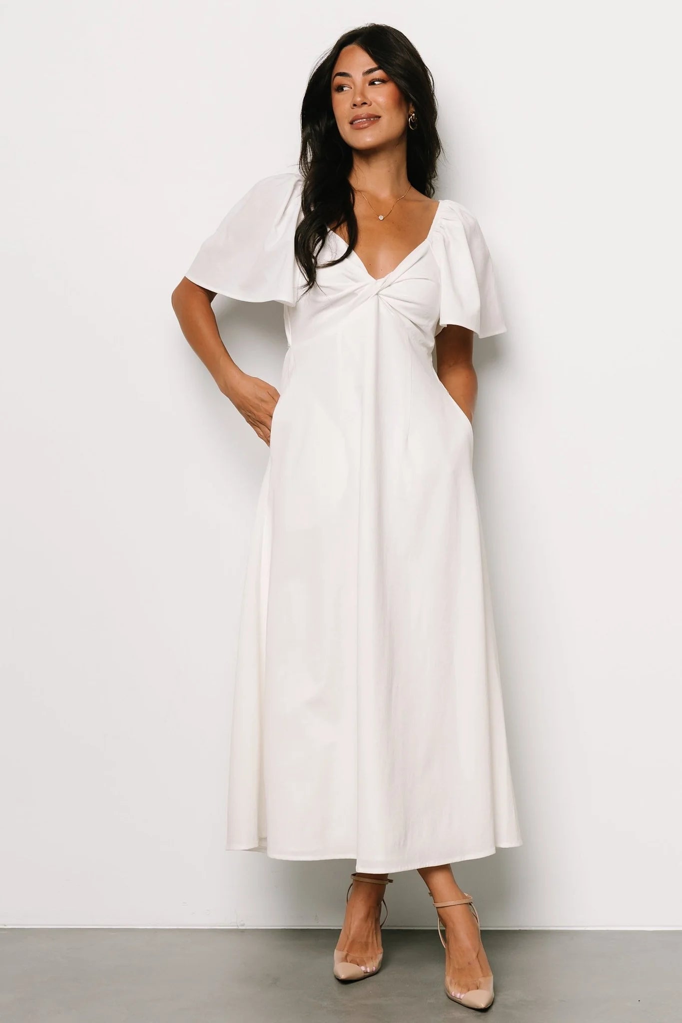 Indie Back Tie Dress | Off White