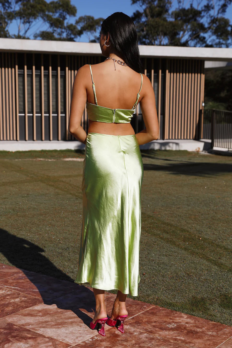Chasing Heartbeats Crop Lime