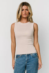Bree Knit Tank Top | Oatmeal