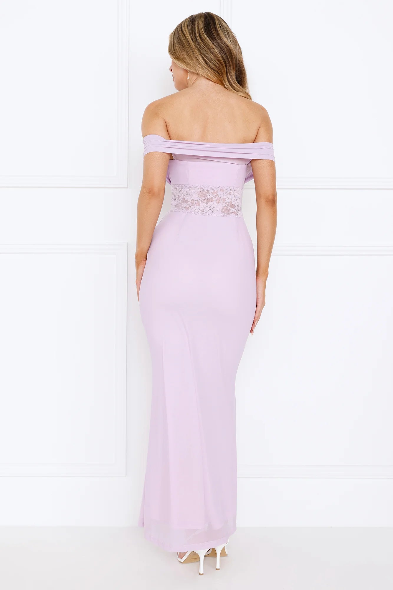 Celestine Off Shoulder Maxi Dress Lilac