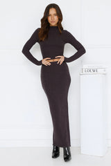 Velvet Whispers Maxi Skirt Grey