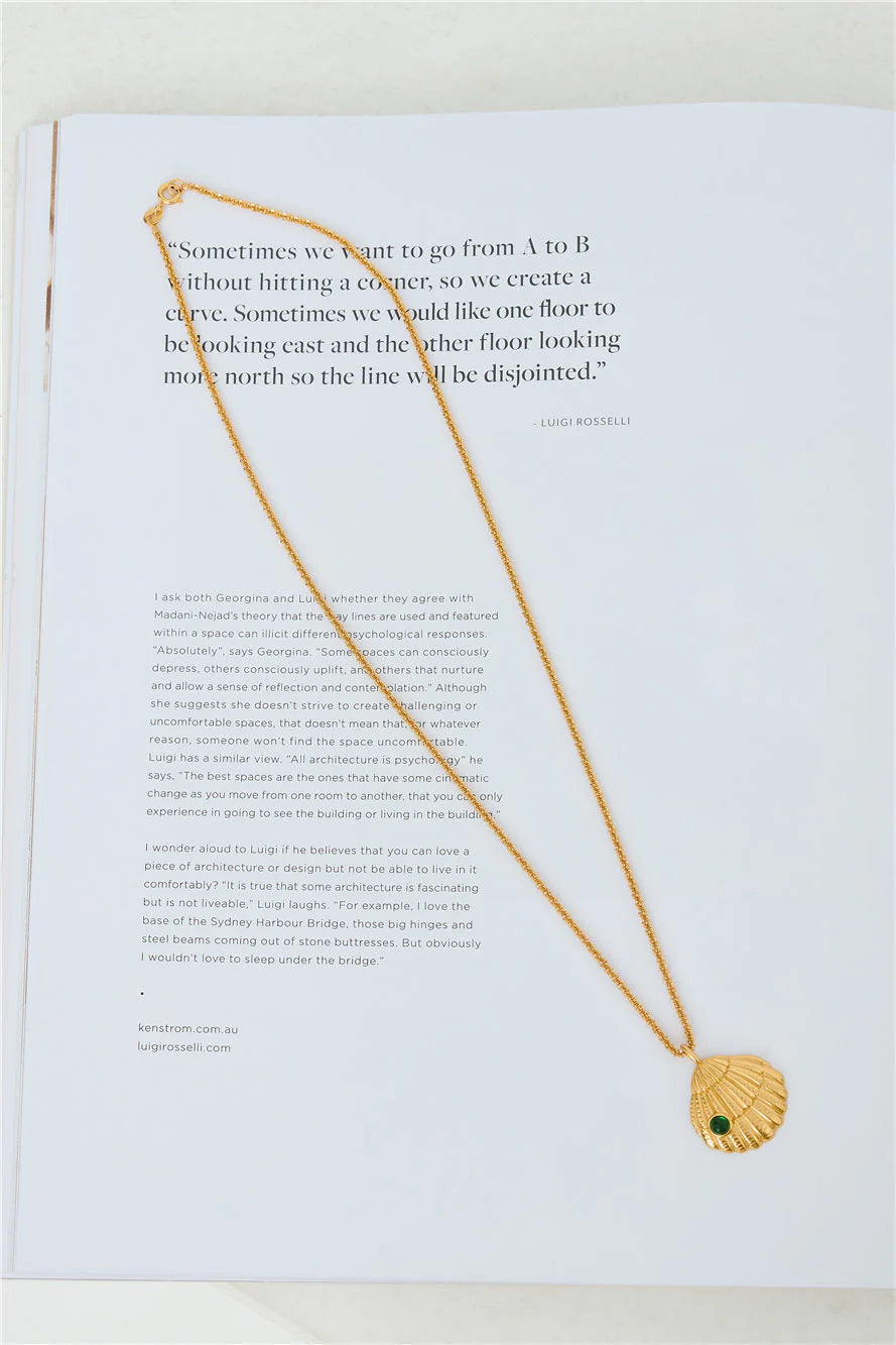 18k Gold Plated Shell Dance Necklace Gold