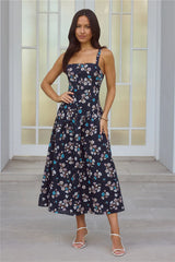 Whimsical Charm Maxi Dress Black