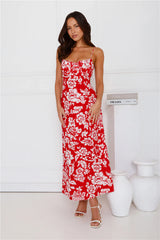 Gardenia Grove Maxi Dress Red