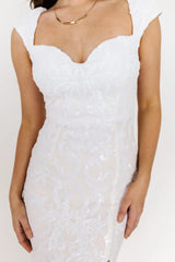 Kylene Sequin Maxi Gown | White