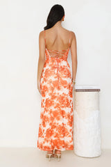 Fabulous Details Mesh Maxi Dress Orange