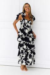 Featherlight Beauty Maxi Dress Black