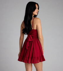 Perfectly Pretty Tie Back Chiffon Babydoll Dress